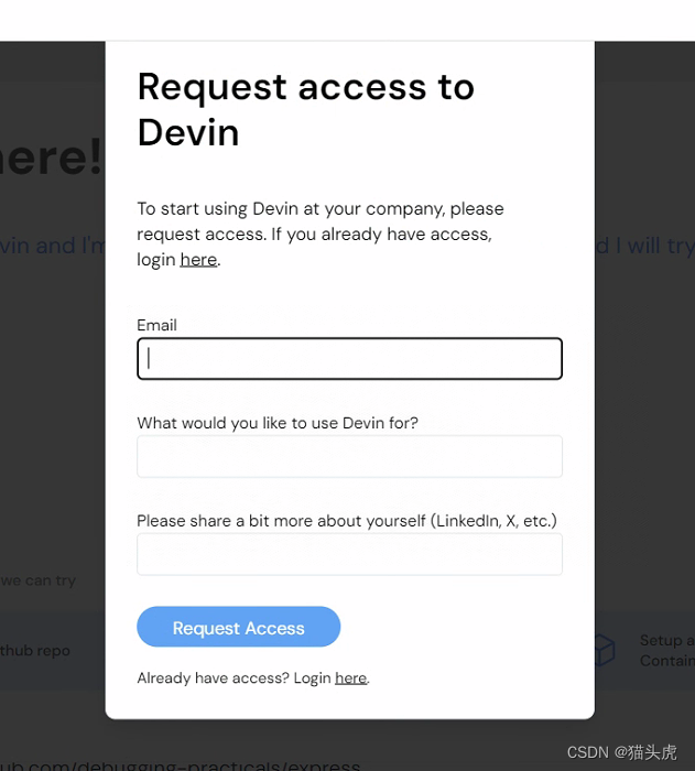 Devin内测注册全攻略：一文带你快速体验最新AI软件工程师技术 ️,填写信息,第5张