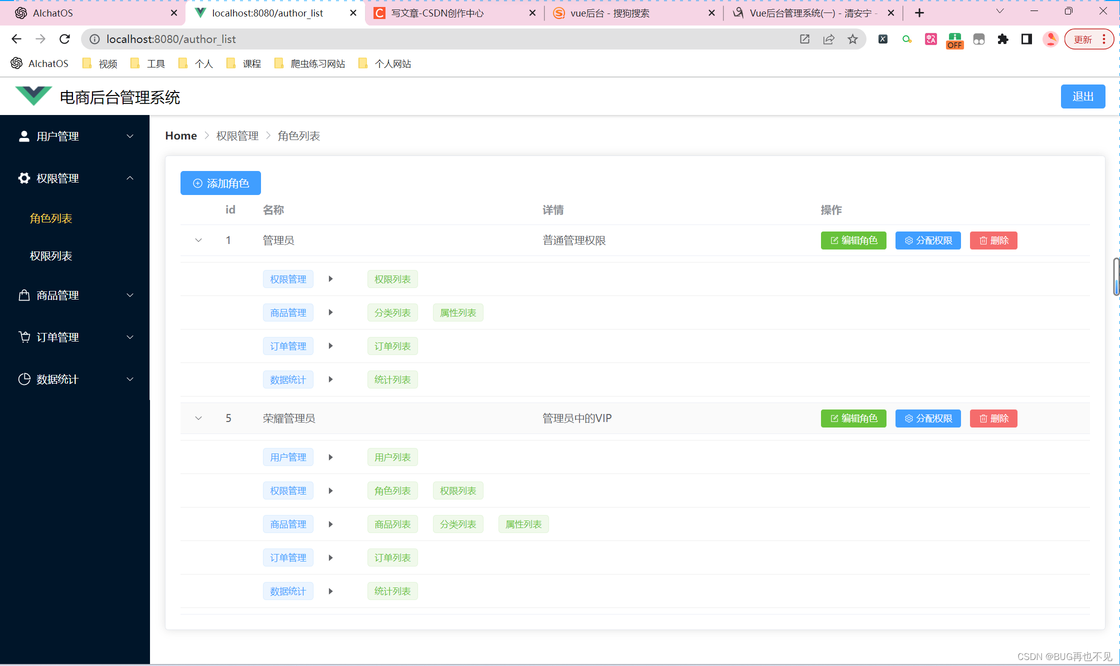 Vue+Flask电商后台管理系统,第5张