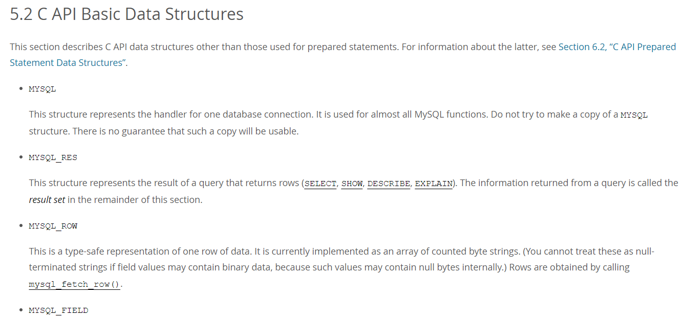 详解MySQL C API 相关接口(大白话就是：MySQL的c语言怎么写),image-20231029131432088,第1张